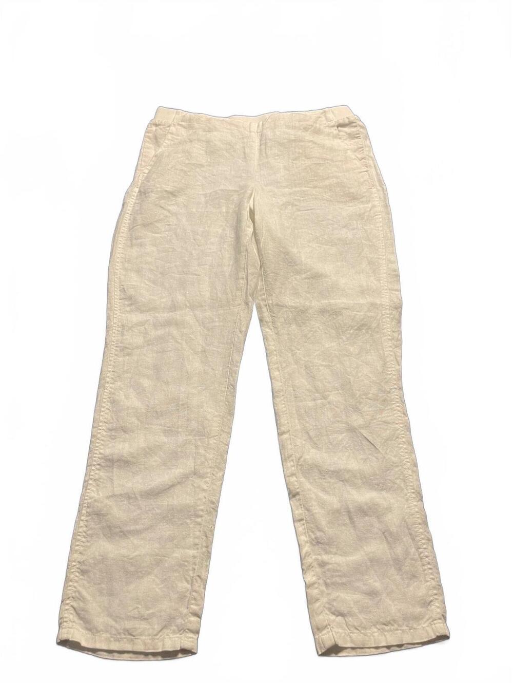 J.Jill Love Linen 100% Linen Cream Pants Size Small